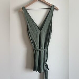 ZARA Green Sleeveless Romper